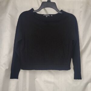 Vince cropped crewneck sweater, 3/4 sleeves